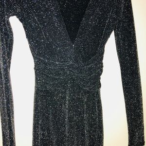 Black sparkle mini dress